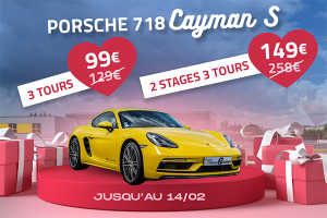 Offre Saint-Valentin - Stage découverte de pilotage Porsche 718 Cayman S