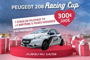 Offre Saint-Valentin Stage Peugeot 208 Racing Cup